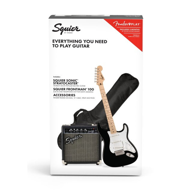 Fender 0371720606 Squier Sonic Stratocaster Pack - أسود