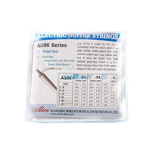 مجموعة أوتار الجيتار الكهربائي Alligator Alice A506 (خفيفة الوزن للغاية)