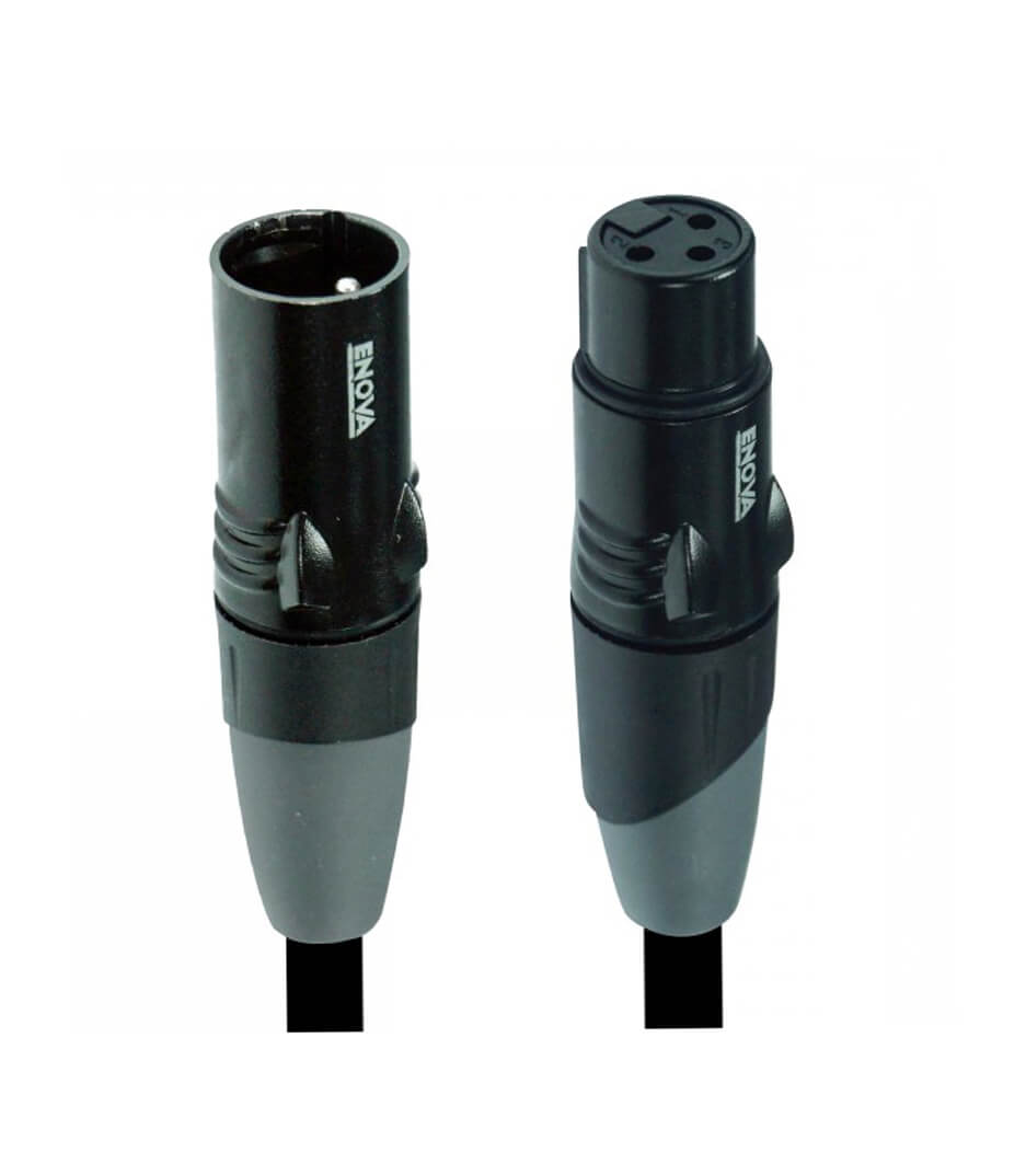 كابل ميكروفون XLR أنثى إلى XLR ذكر من Enova بطول 10 أمتار، تناظري ثلاثي الأطراف وAES مع فيلكرو