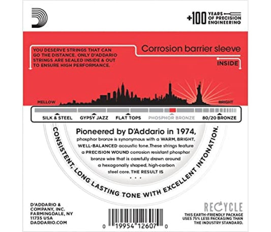 D'Addario EJ17-3D Phosphor Bronze Acoustic Guitar String Medium - 13-56 - 3 Packs