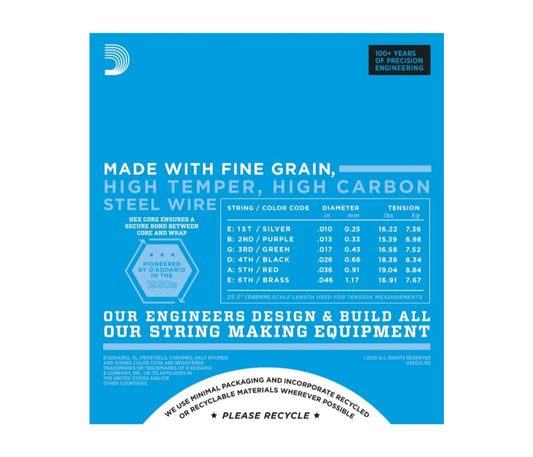 D'Addario EXL110 Nickel Wound Electric Guitar String Regular Light - 10-46