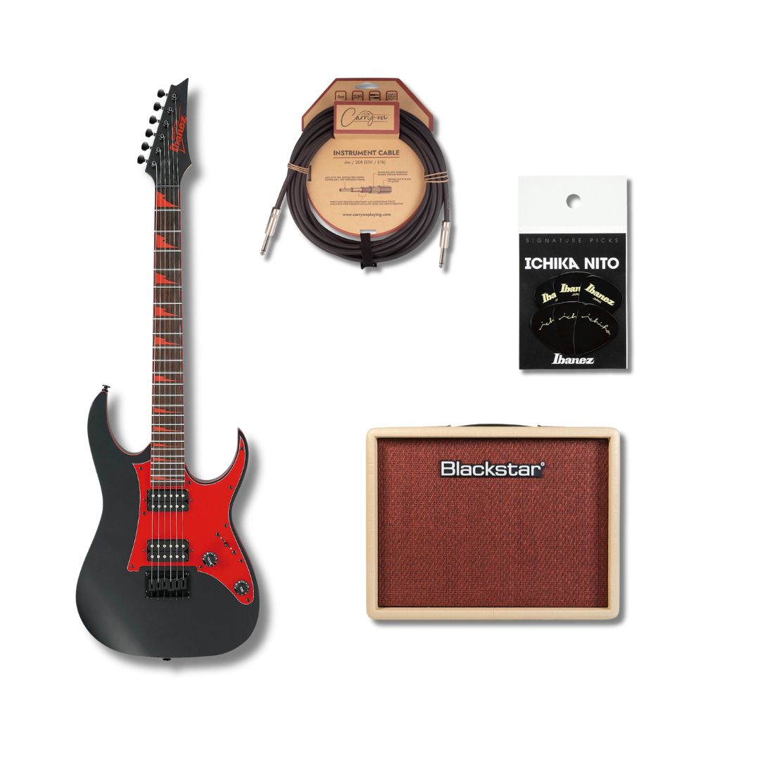 Ibanez GRG131DX Black Flat Bundle with Blackstar Debut 15E (Beige) Brands: IbanezSKU: 1002036-1