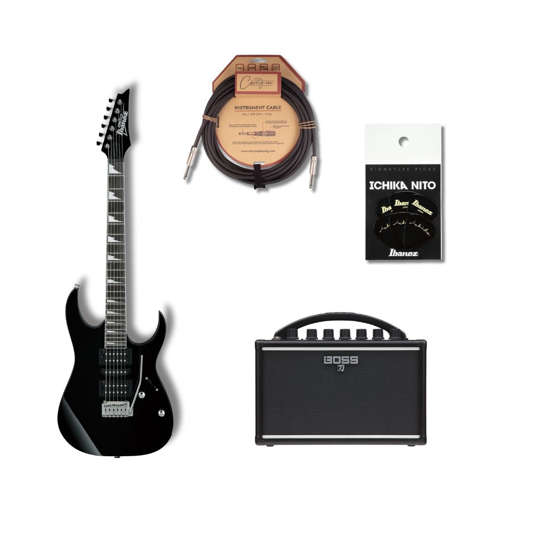 Ibanez GRG170DX Black Night Bundle with Boss Katana-Mini Brands: IbanezSKU: 1002028-1