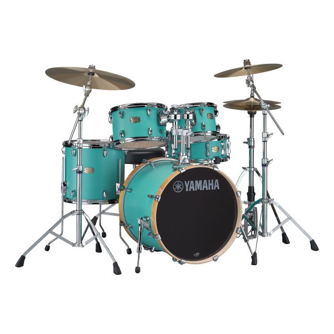 طقم غلاف طبلة Yamaha SBP2F5 Stage Custom Birch - لون أخضر غير لامع (بدون أجزاء صلبة)