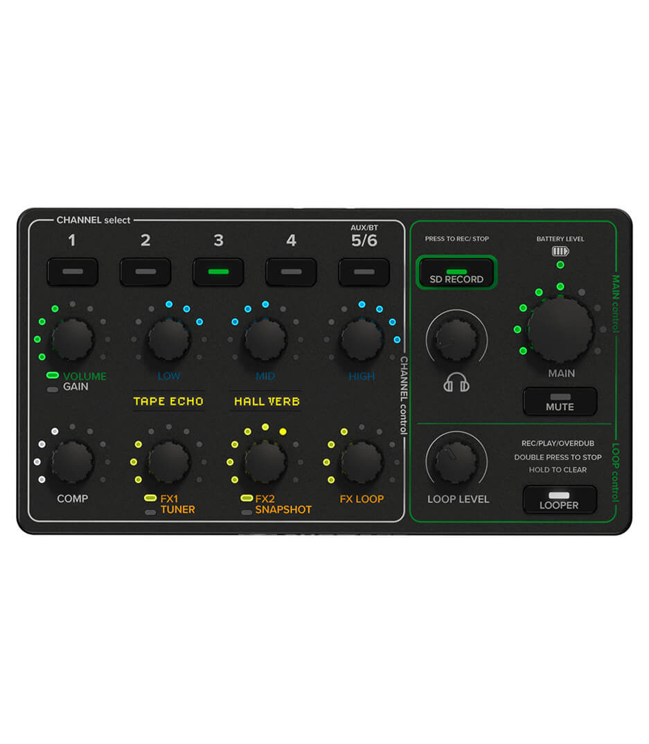Mackie ShowBox 400 Watt Battery Powered 6 Channel All-In-One Performance Rig With Breakaway Mix Control