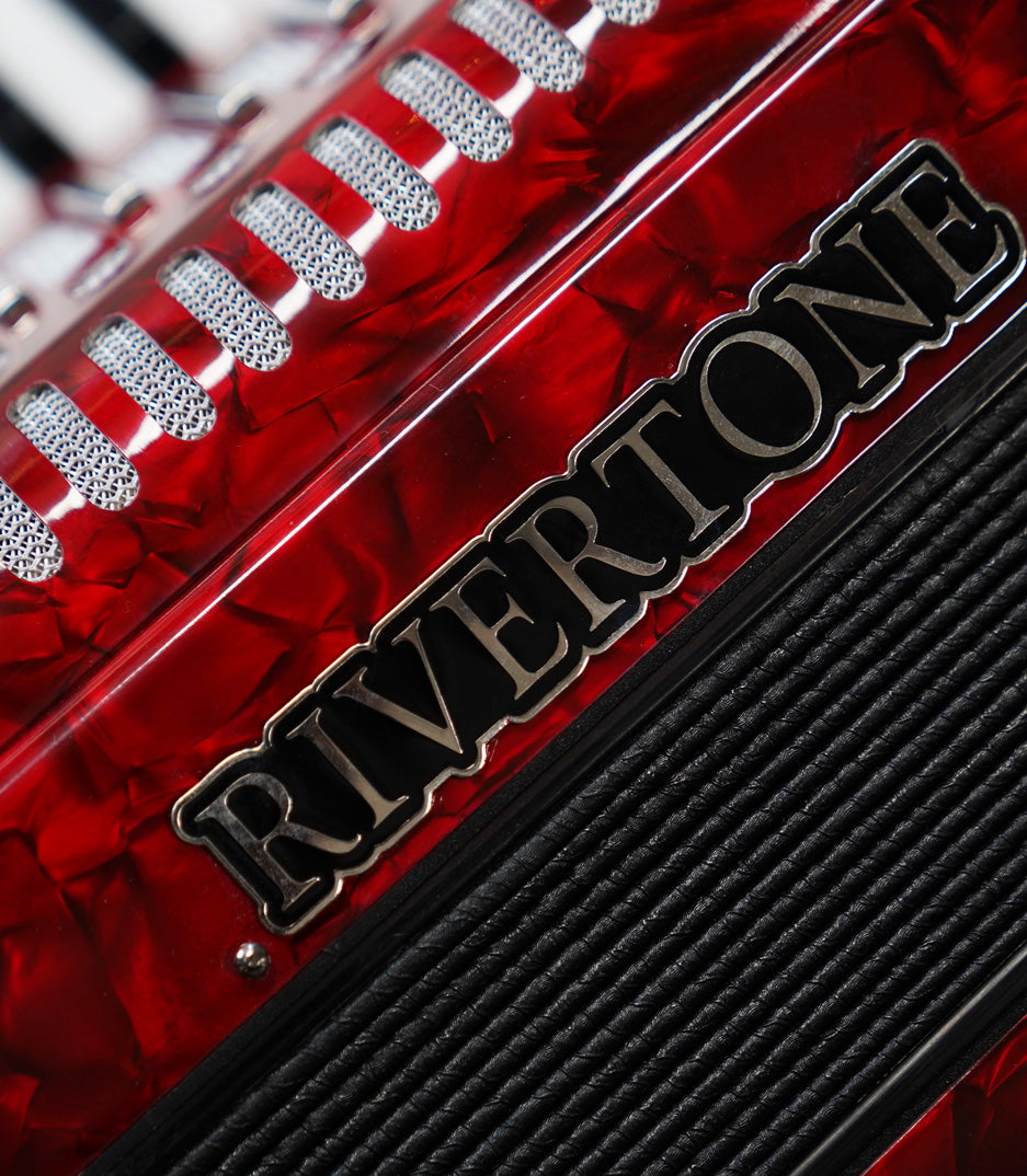 Rivertone 24 Bass Accordion Small - Red Color