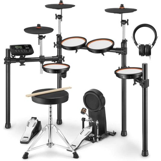 Donner DED-100 5 Drums 3 Cymbals with Headphone/ Drum/ Stick/ Throne Brands: DonnerGTIN: 6975626382271 SKU: 598226