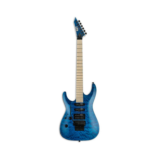 ESP LTD MH-203 Lefty Electric Guitar – See-Thru Blue Finish