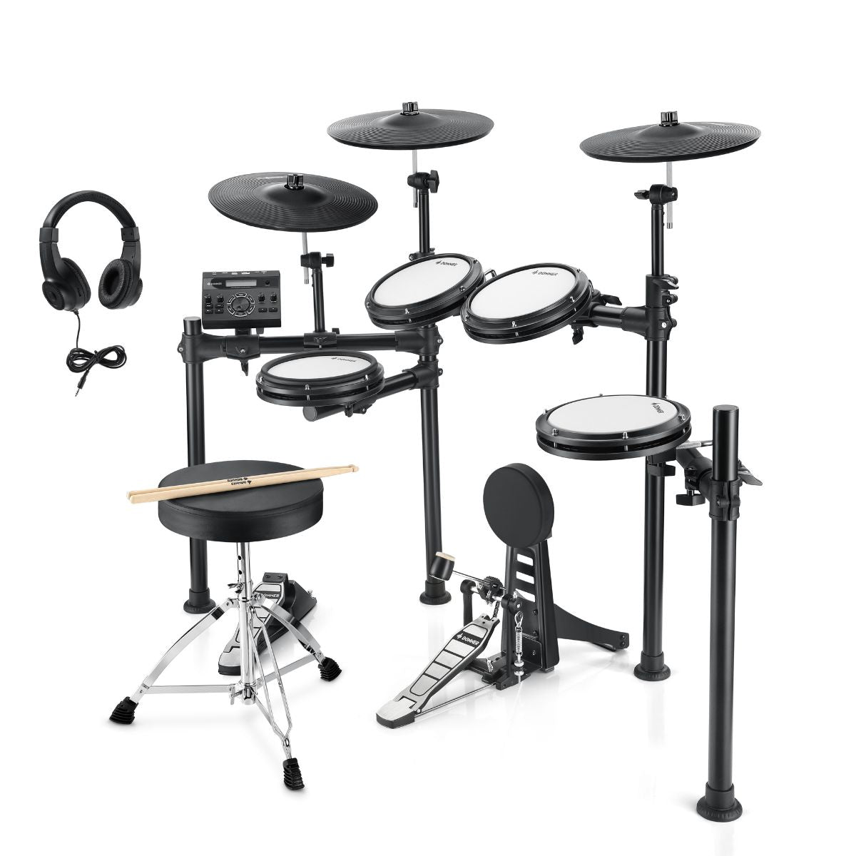 Donner – DED-200P Electric Drum Set 5 Drums 3 Cymbals Brands: DonnerGTIN: 6975626380918 SKU: 598273