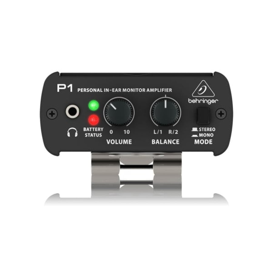 Behringer P1 personal in-ear monitor amplifier on a white background