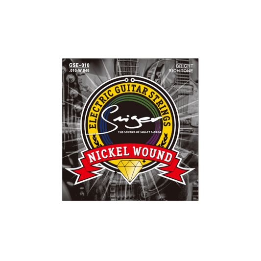 Slyde electric guitar strings packaging with brand logo on a white background