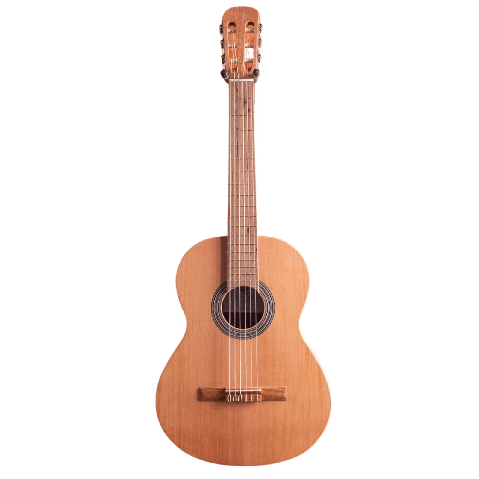 Acoustic guitar on a white background