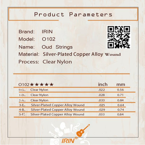 IRIN Strings 0102 Guitar Strings
