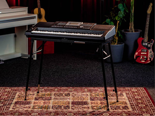 Medeli A810 61-Key Arranger Keyboard

The Medeli A810 combines 61 velocity-sensitive keys with an LCD display and up to 128-note polyphony. It offers a broad selection of sounds and accompaniment for practice, performance, and creating music.

Sounds and recording
737 preset voices plus 50 user voices
240 preset accompaniment styles plus 10 user styles
96 registration memories and 160 songs plus 10 user songs
Five-track recording with accompaniment
Built-in demo songs and speakers
Connections
USB-MIDI and s