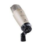 Microphone with 'C-1U' branding on a white background