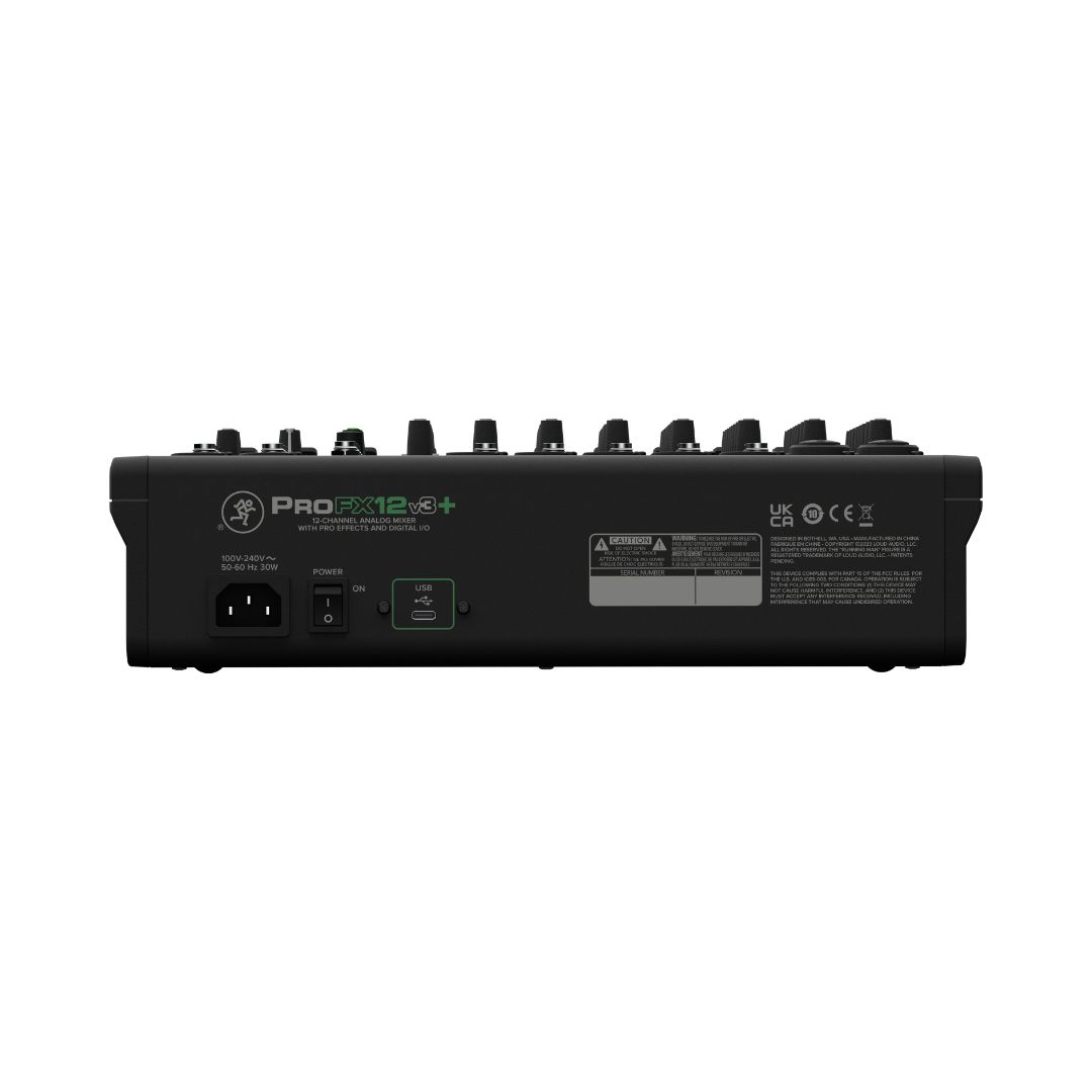 Mackie ProFX12v3+ 12-Channel Analog Mixer with Enhanced FX, USB Recording Modes, and Bluetooth