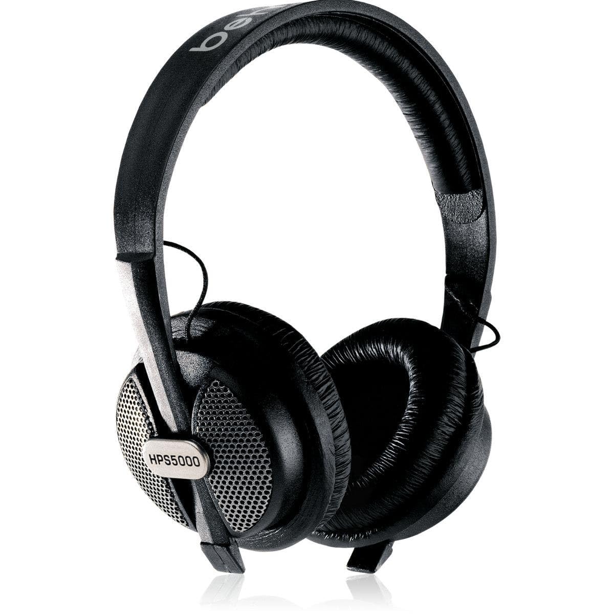 Black headphones with 'HP 5000' branding on a white background