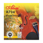 Alice violin strings packaging with a violin illustration on a colorful background