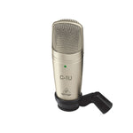 Microphone with 'C-1U' label on a white background