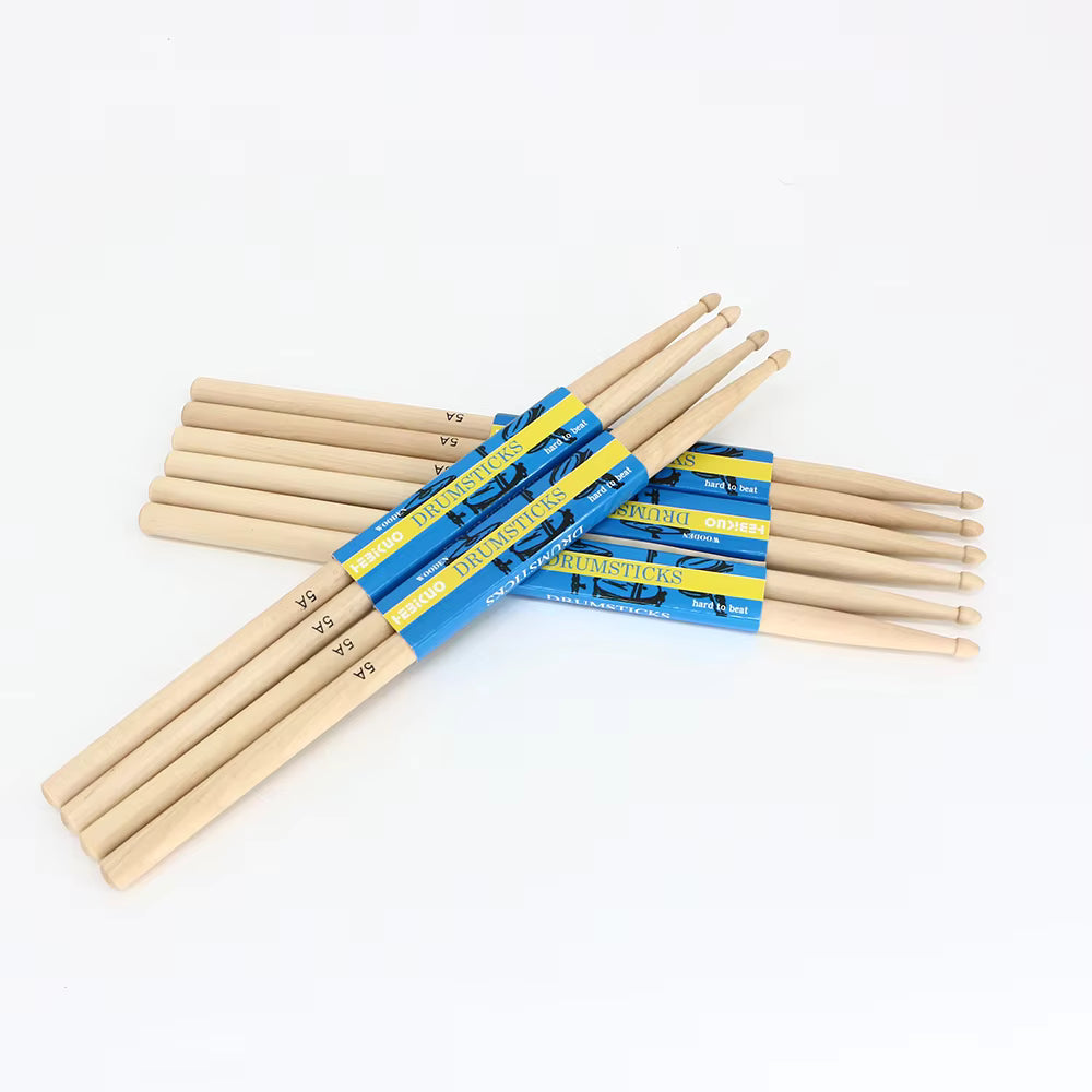 Pack of drumsticks with blue and yellow packaging on a white background