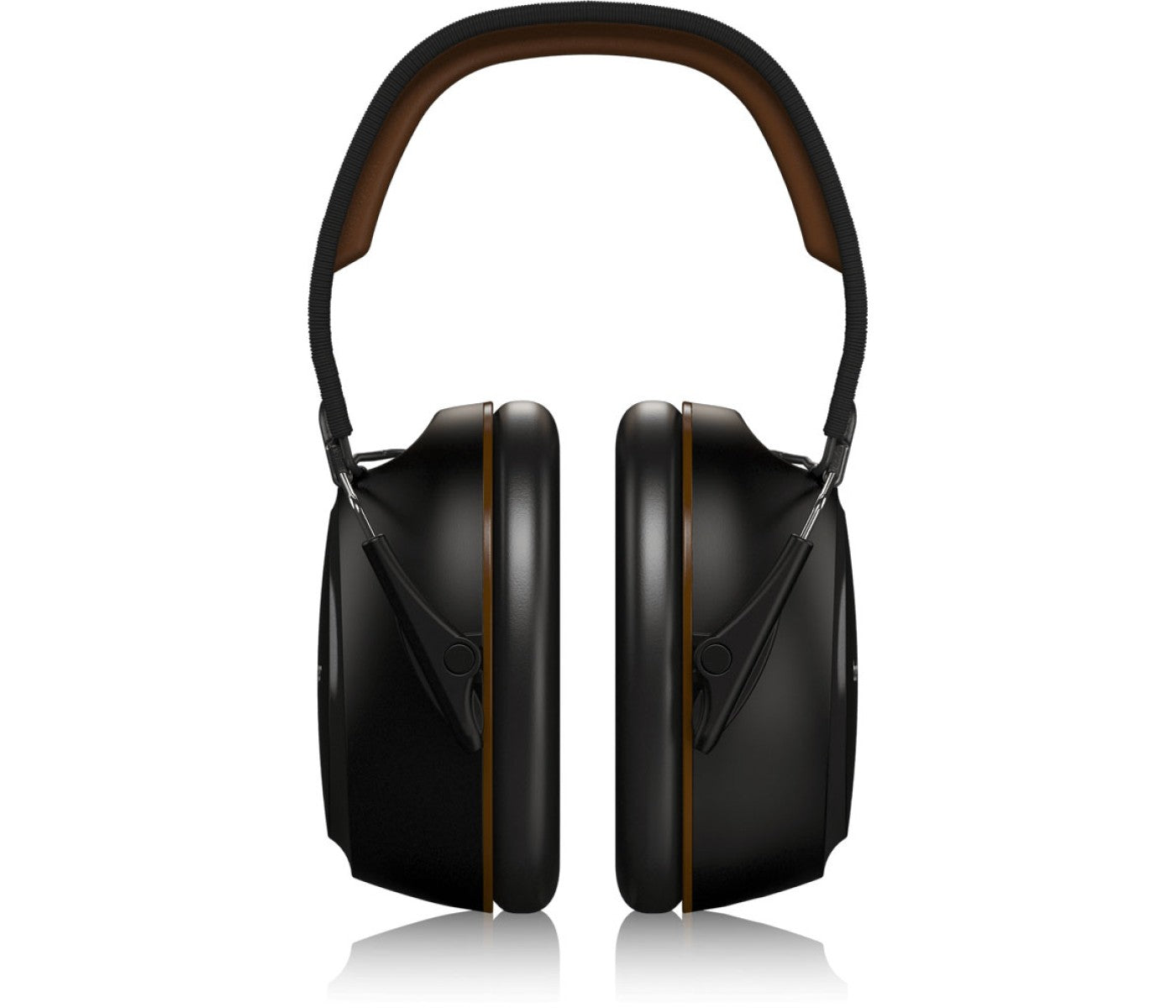 Black over-ear headphones on a white background