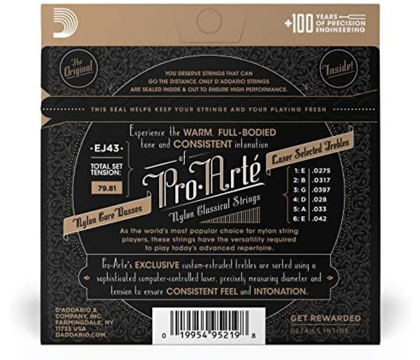 D'Addario EJ43 Pro-Arté Nylon Classical Guitar Strings - Light Tension