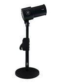 Mackie EM-99B microphone mounted on the desktop stand