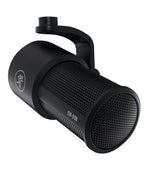 Mackie EM-99B dynamic broadcast microphone, front grille and tabletop mounting yoke