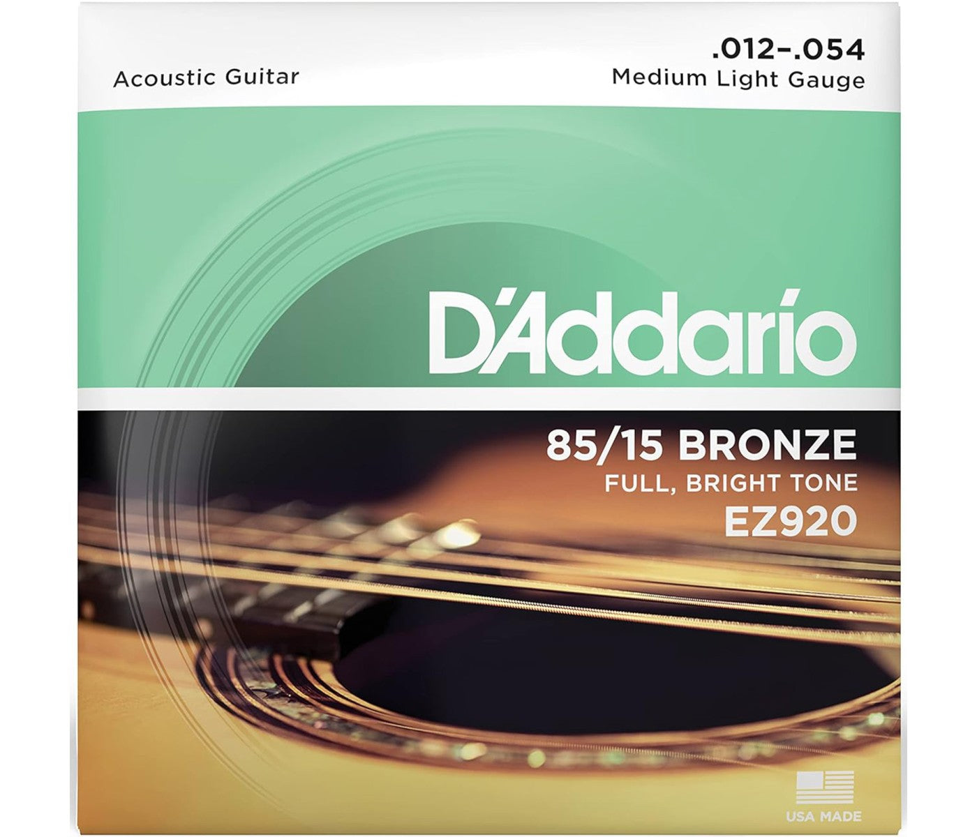 D'Addario EZ920 Phosphor Bronze Acoustic Guitar String Medium Light - 012 - 054 Brand: D'Addario