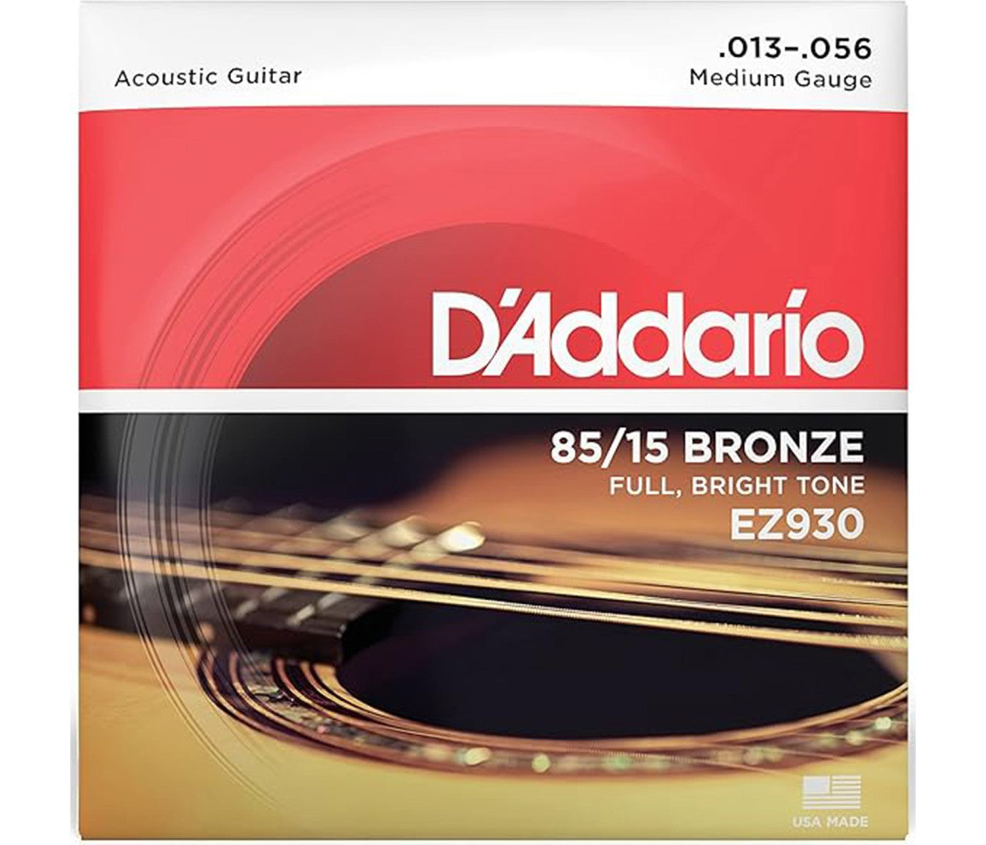 D'Addario EZ930 Phosphor Bronze Acoustic Guitar String Medium Gauge - 013 - 056