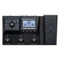 Guitar effects pedal with digital display and control buttons on a white background