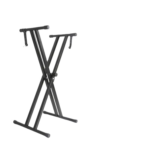 Black keyboard stand on a white background
