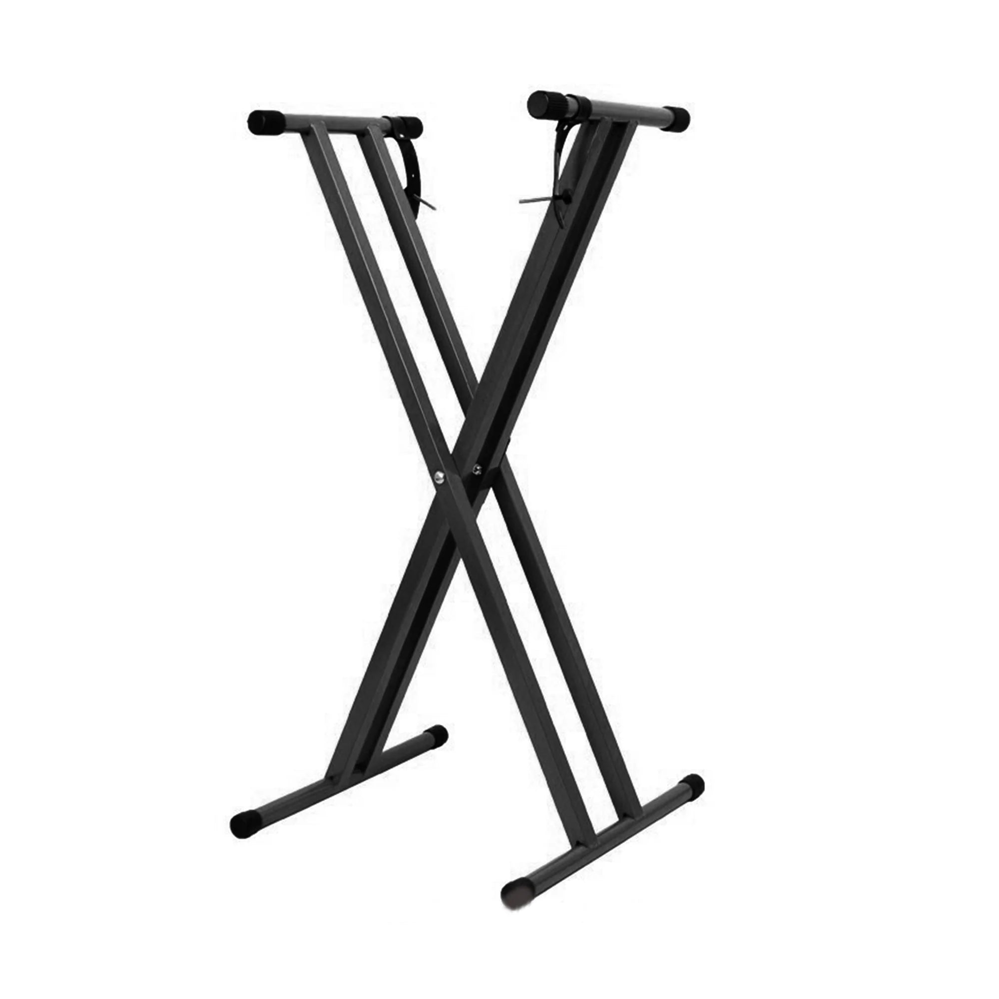 Black keyboard stand on a white background