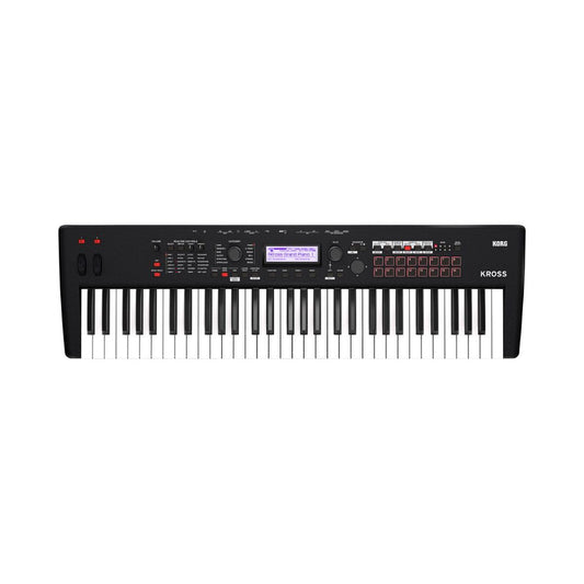 Korg KROSS 2 61-Key Synthesizer Workstation in super matte black with a durable rubberized exterior.