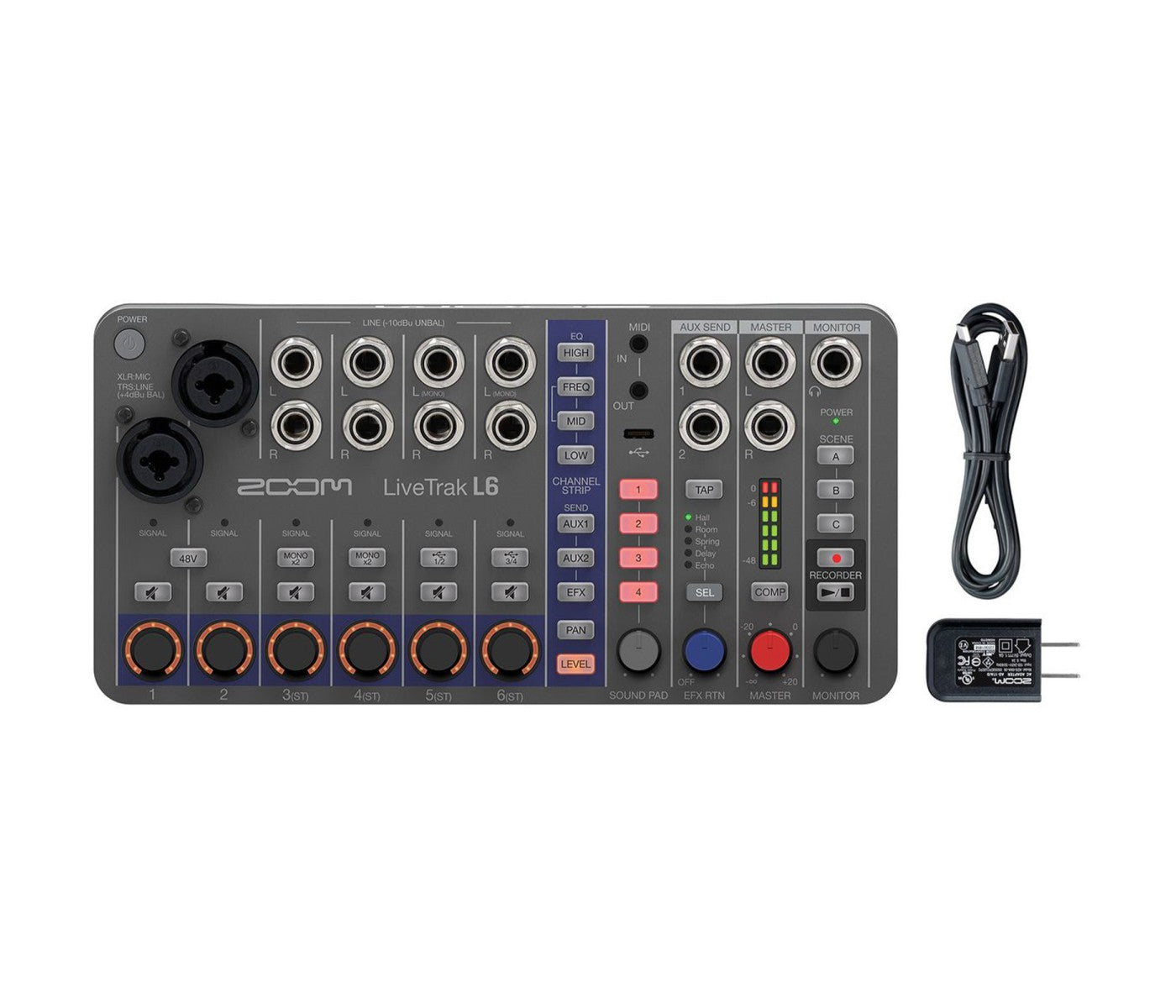 Zoom LiveTrak L6-ZOOM 10-Channel Compact Digital Mixer Brand: Zoom