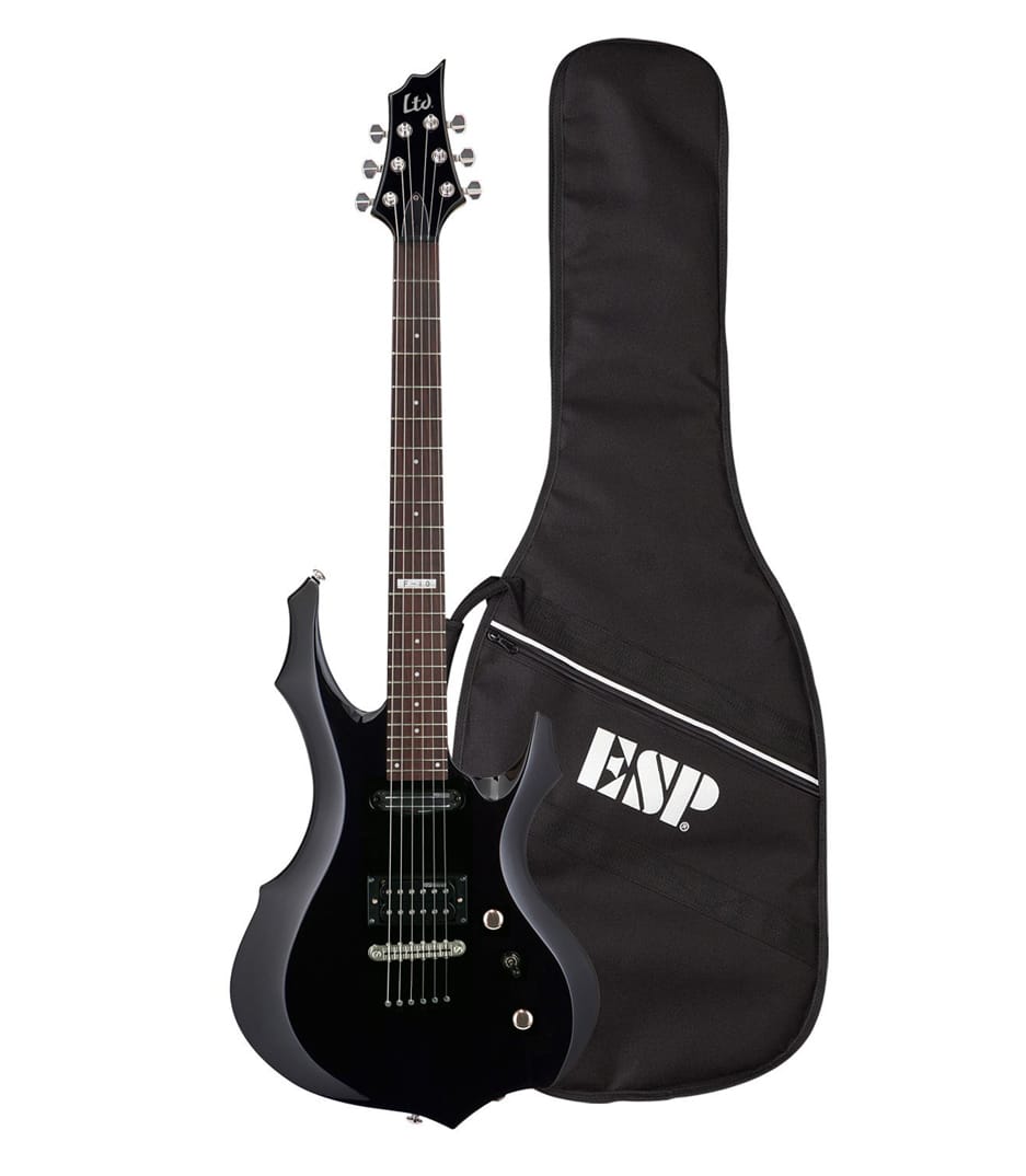 ESP LTD F-10 Series Electric Guitar in black finish with a ESP Gig Bag included.
