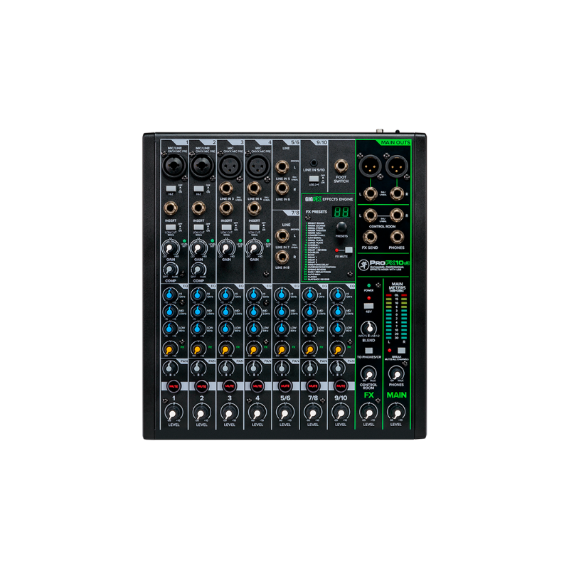 Mackie ProFX10v3 Professional 10 Channel Mixer with Effects & USB