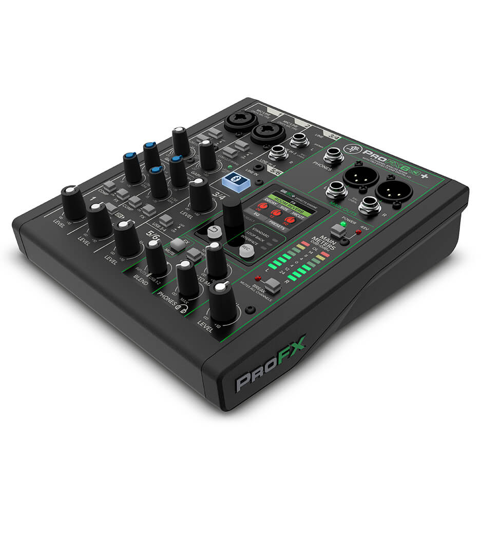 Mackie ProFX6v3+ 6-Channel Analog Mixer with Enhanced FX, USB Recording Modes, and Bluetooth