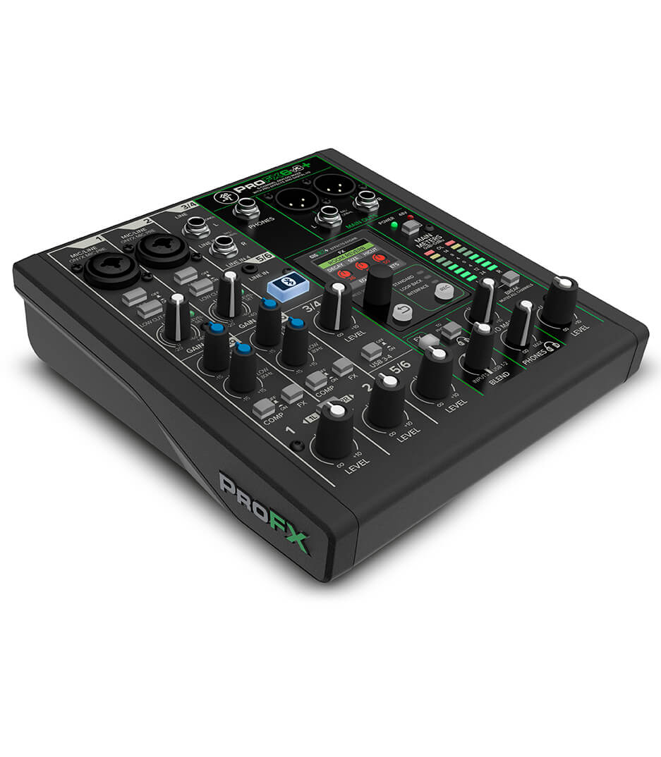 Mackie ProFX6v3+ 6-Channel Analog Mixer with Enhanced FX, USB Recording Modes, and Bluetooth
