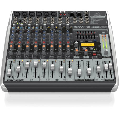خلاط Behringer Xenyx QX1222USB مع USB وتأثيرات - 12 قناة