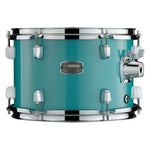 Teal drum with chrome hardware on a white background