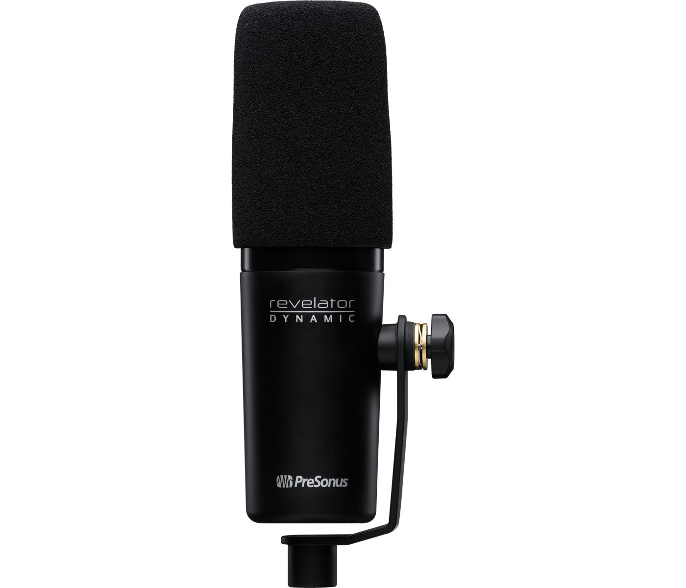 Black PreSonus microphone on a white background