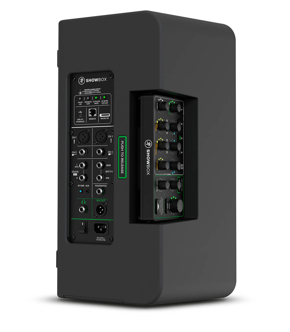 Mackie ShowBox 400 Watt Battery Powered 6 Channel All-In-One Performance Rig With Breakaway Mix Control