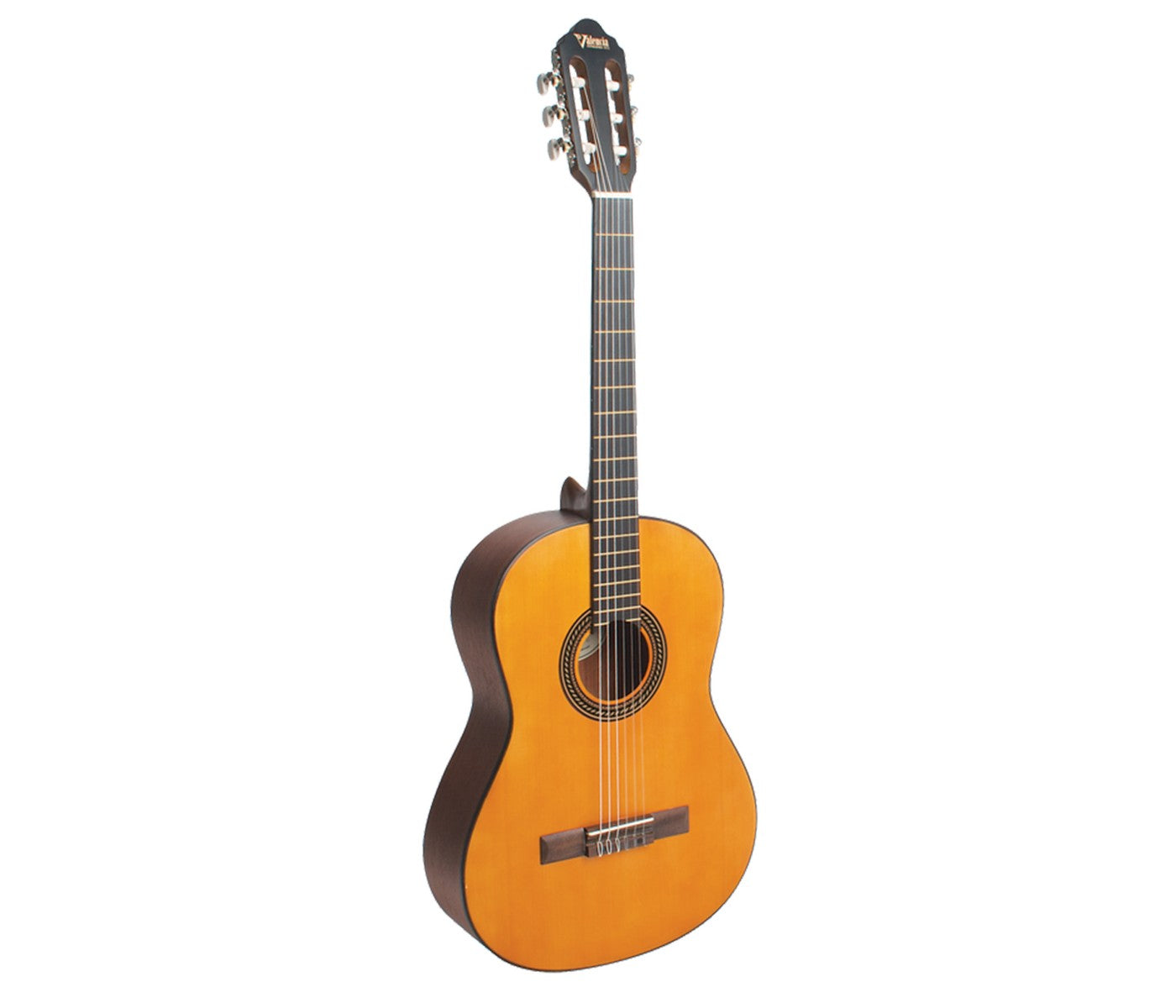 Acoustic guitar on a white background