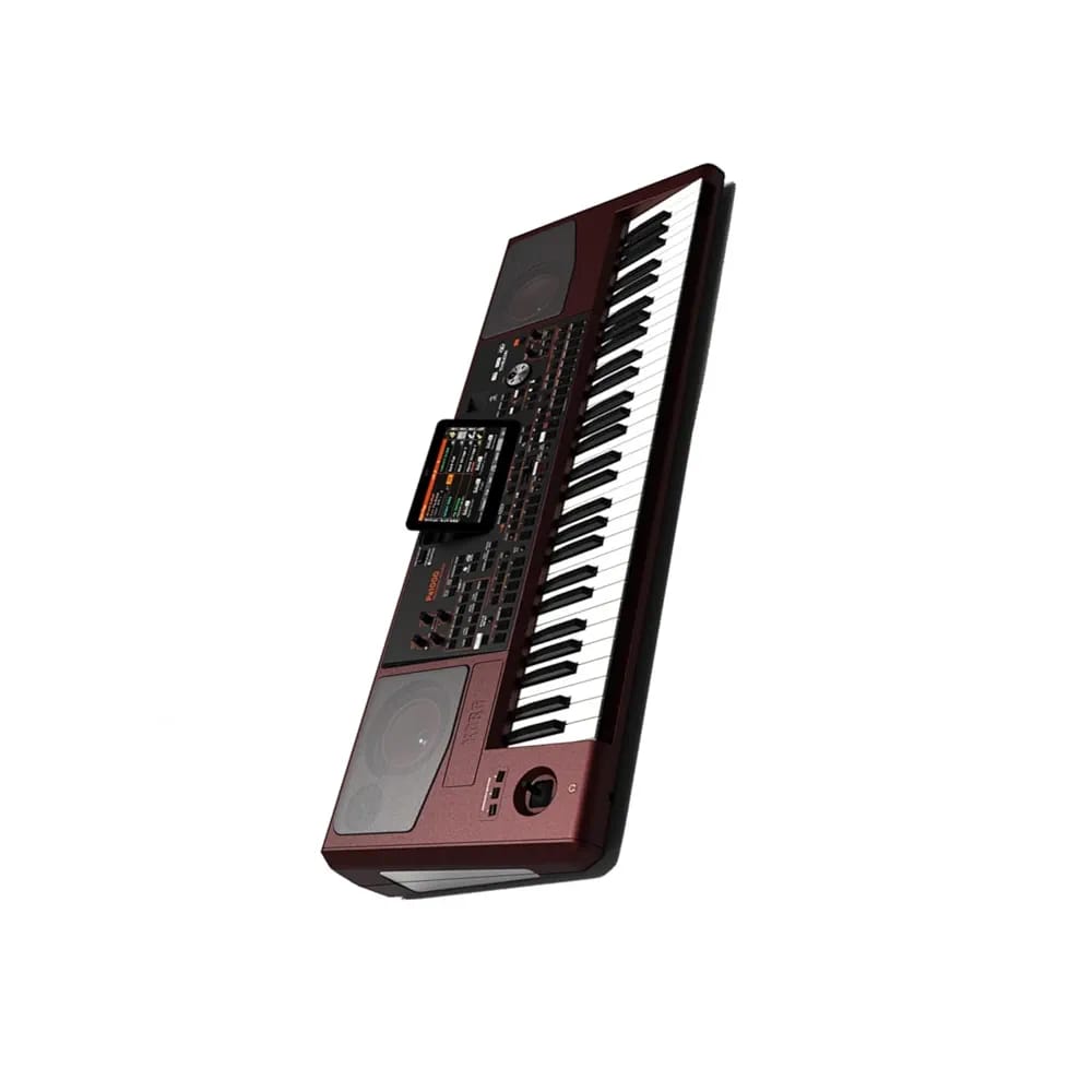 Keyboard instrument on a white background