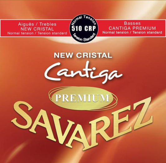 Savarez guitar string packaging with red background and gold text