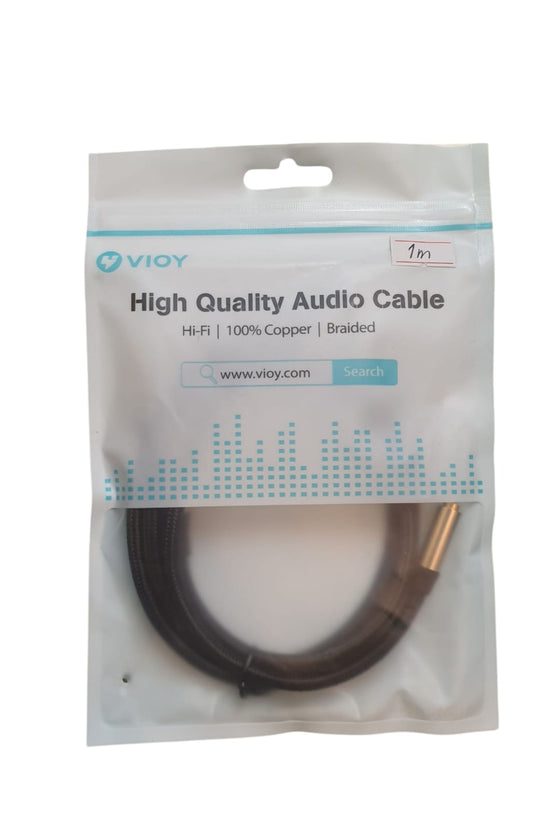 VIOY high-quality audio cable packaging on a white background