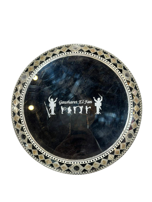 Original Jawharat Al Fan logo on the Egyptian darbuka drumhead