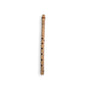 A natural bamboo flute with engraved details and finger holes, shown vertically against a plain white background.