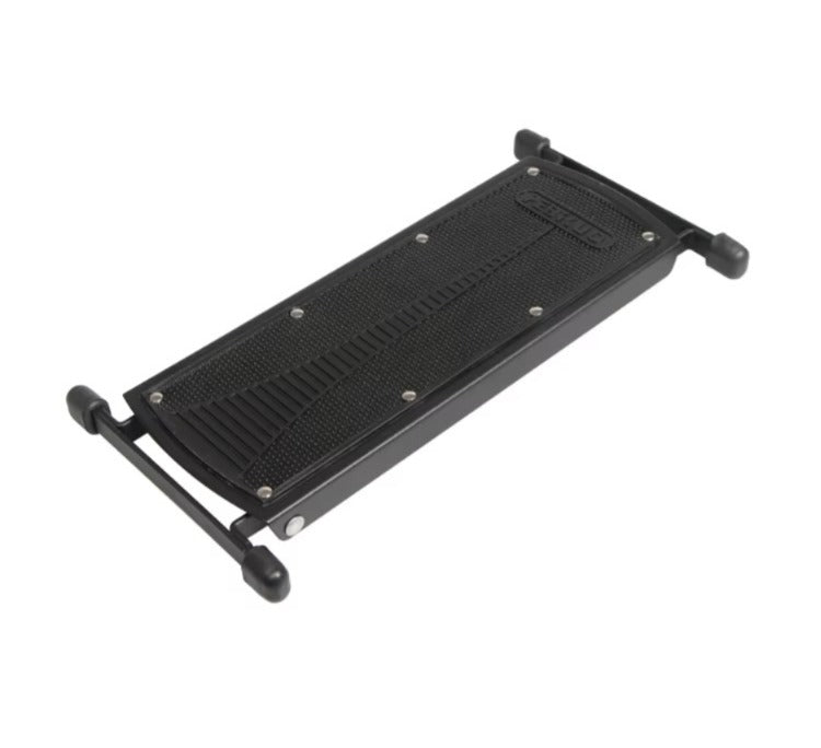 Black metal bracket on a white background
